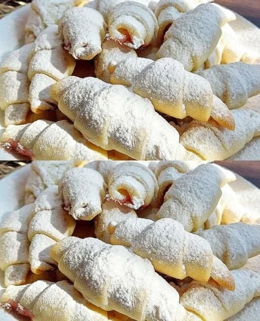 Calli veloci ripieni di confettura di ciliegie su un piatto decorativo
