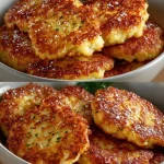 Frittelle di Riso e Zucchine croccanti e dorate pronte da gustare.