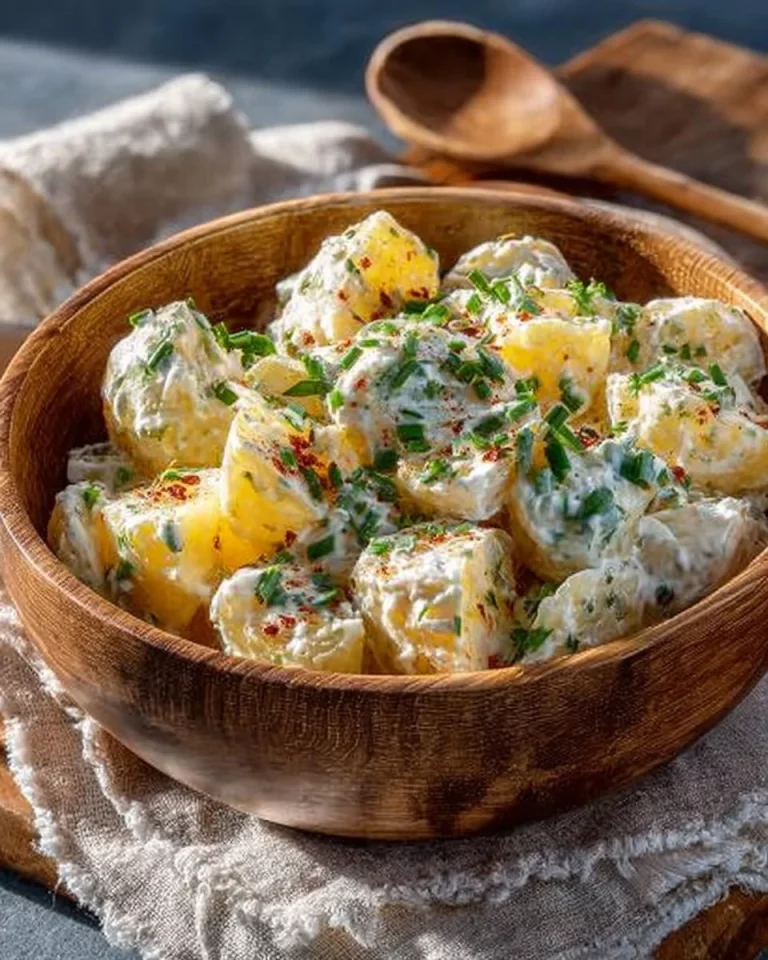 Insalata di salmone e patate servita in un piatto elegante
