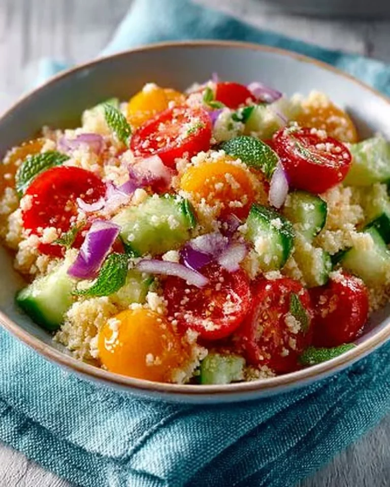 Insalata Panzanella con pane fresco, pomodori e basilico