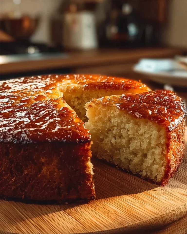 Torta persiana di mandorle e cardamomo senza glutine, decorata e invitante.