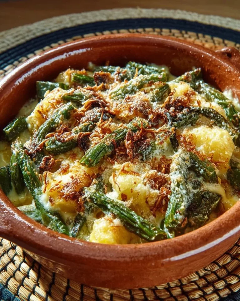 Torta di fagiolini fresca e invitante pronta per essere servita.