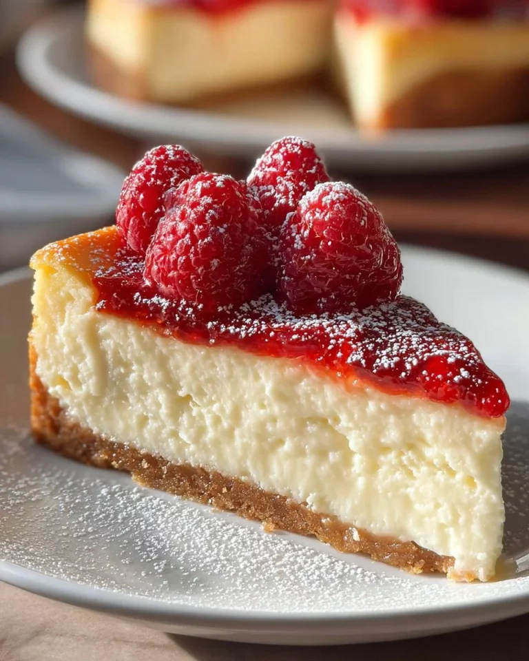 Fetta di torta di yogurt su un piatto decorato con frutta fresca