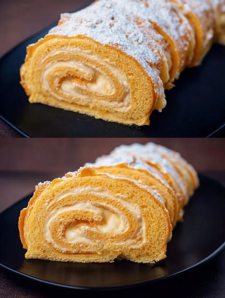 Ricetta Torta Rotolo decorata con crema e frutta fresca