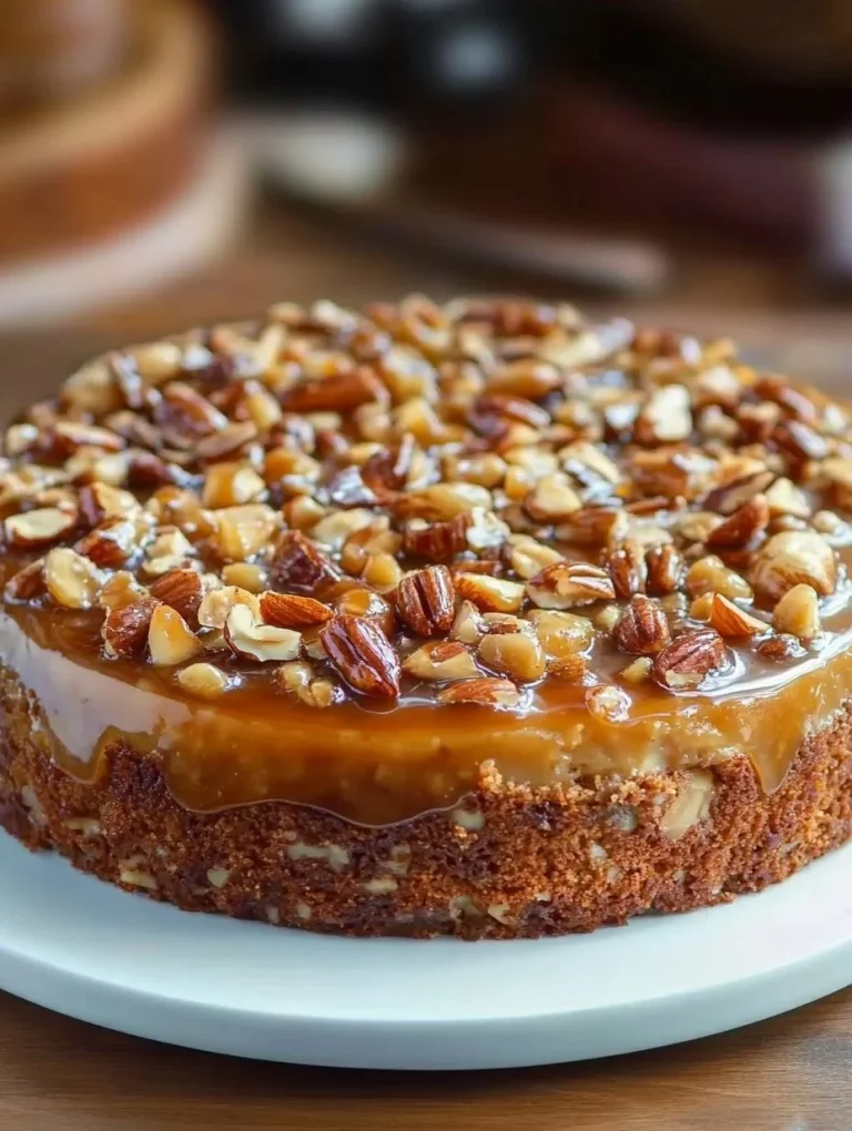 Torta Rovesciata Croccantino con caramello e noci croccanti