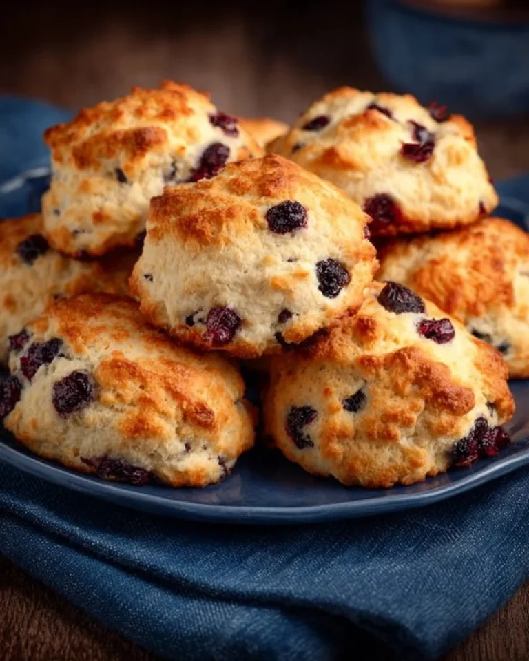 Biscotti ai mirtilli appena sfornati, croccanti e deliziosi.
