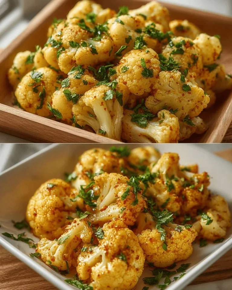 Cavolfiore alla paprika servito in un piatto decorativo