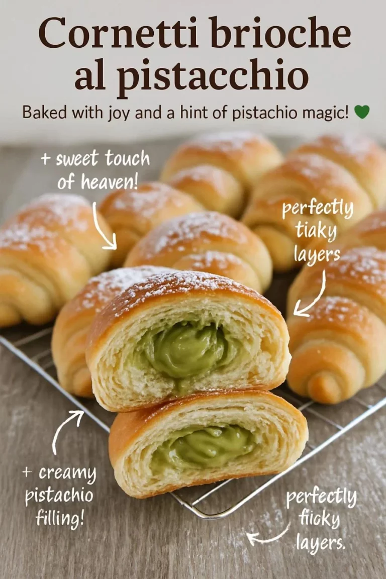 Cornetti brioche al pistacchio freschi e soffici