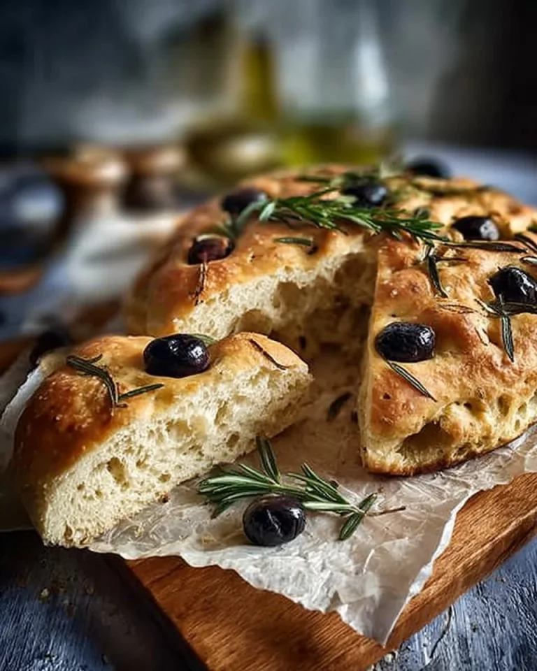 Focaccia appena sfornata con olio d'oliva e rosmarino