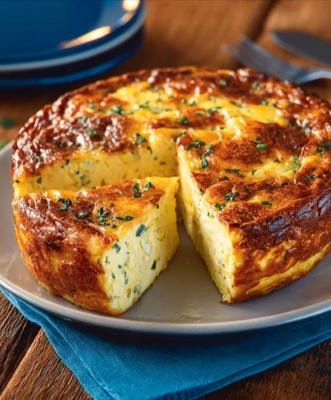 Frittata di ricotta con ingredienti freschi e colorati