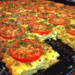 Frittata di Zucchine fresca e colorata servita su un piatto