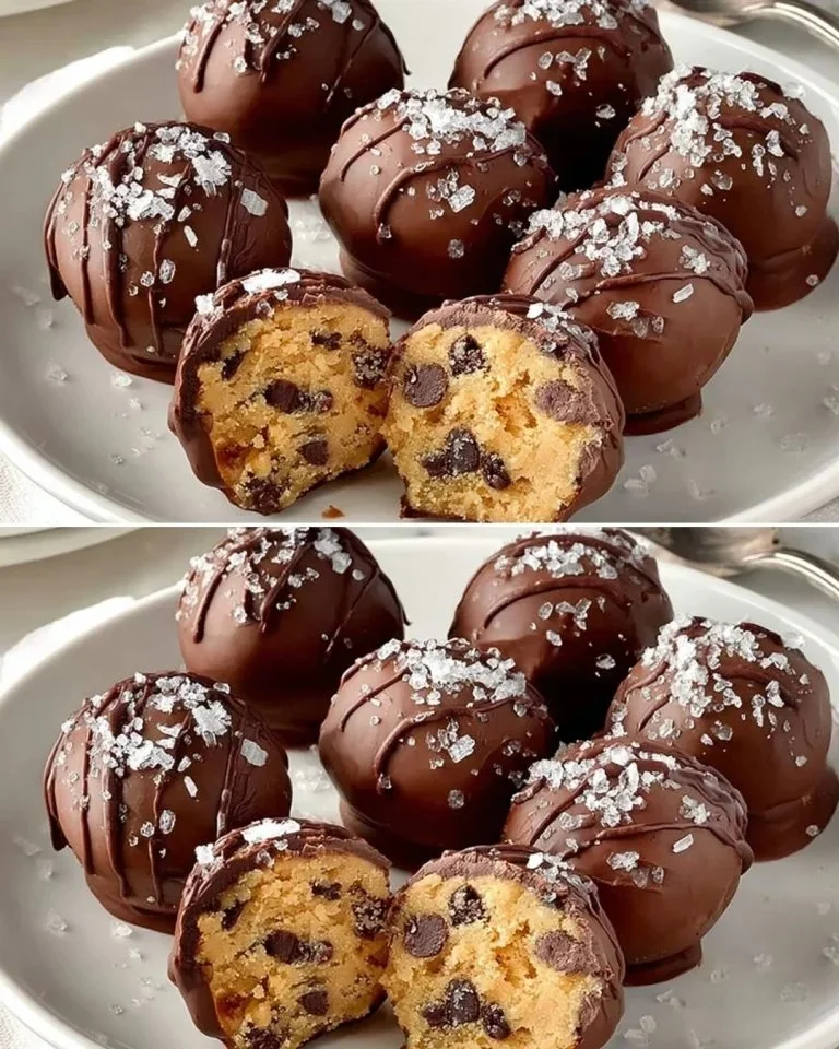 Palline di pasta frolla al cioccolato su un piatto