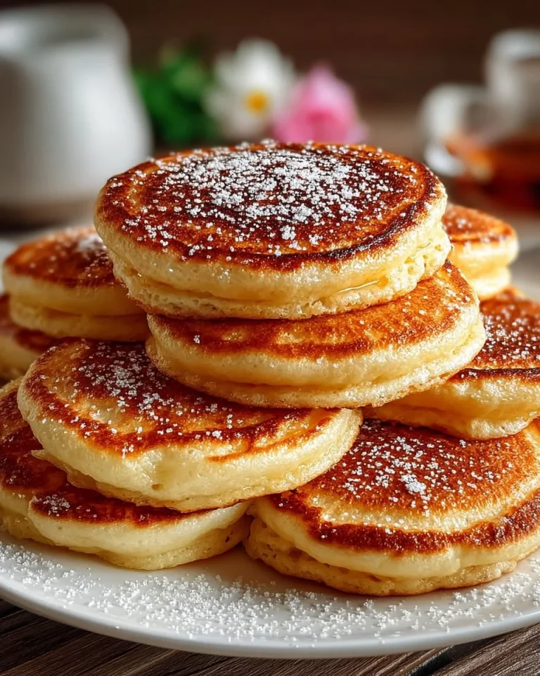 Pancake con Mela e Yogurt serviti su un piatto.
