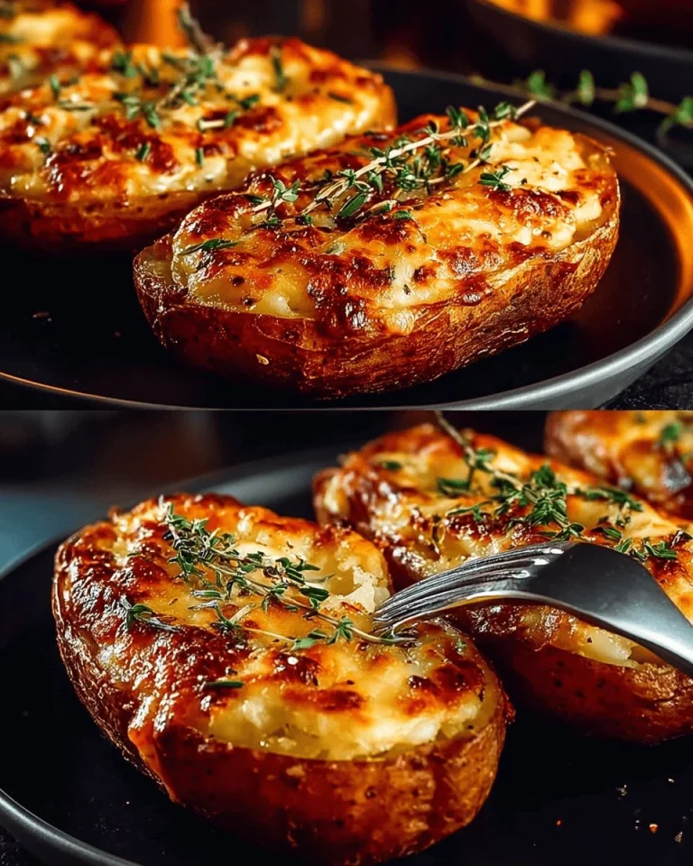 Barchette di patate ripiene pronte da servire, una deliziosa ricetta italiana.