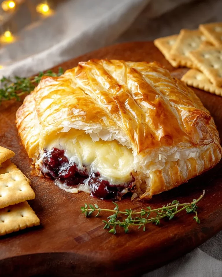 Brie avvolto in pasta phyllo dorato e croccante