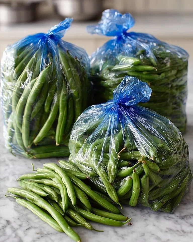 Procedura per congelare i fagiolini freschi
