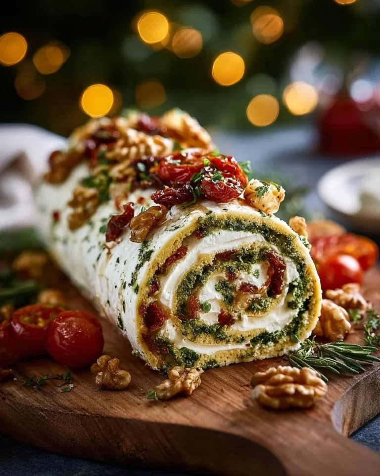 Cheese Log con pesto e pomodori secchi, delizia natalizia per il tuo antipasto