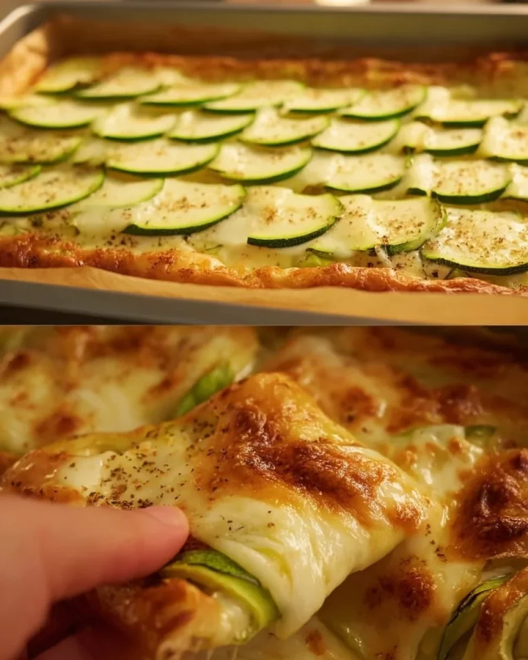Frittata di Zucchine al Forno servita su un piatto con decorazioni verdi