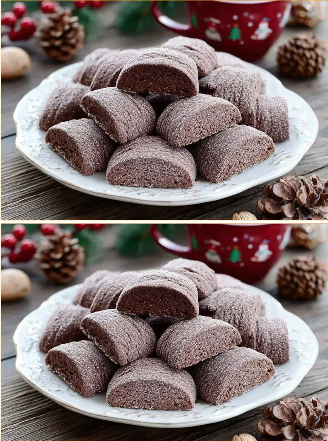 Biscotti di cacao e spezie natalizie morbidi