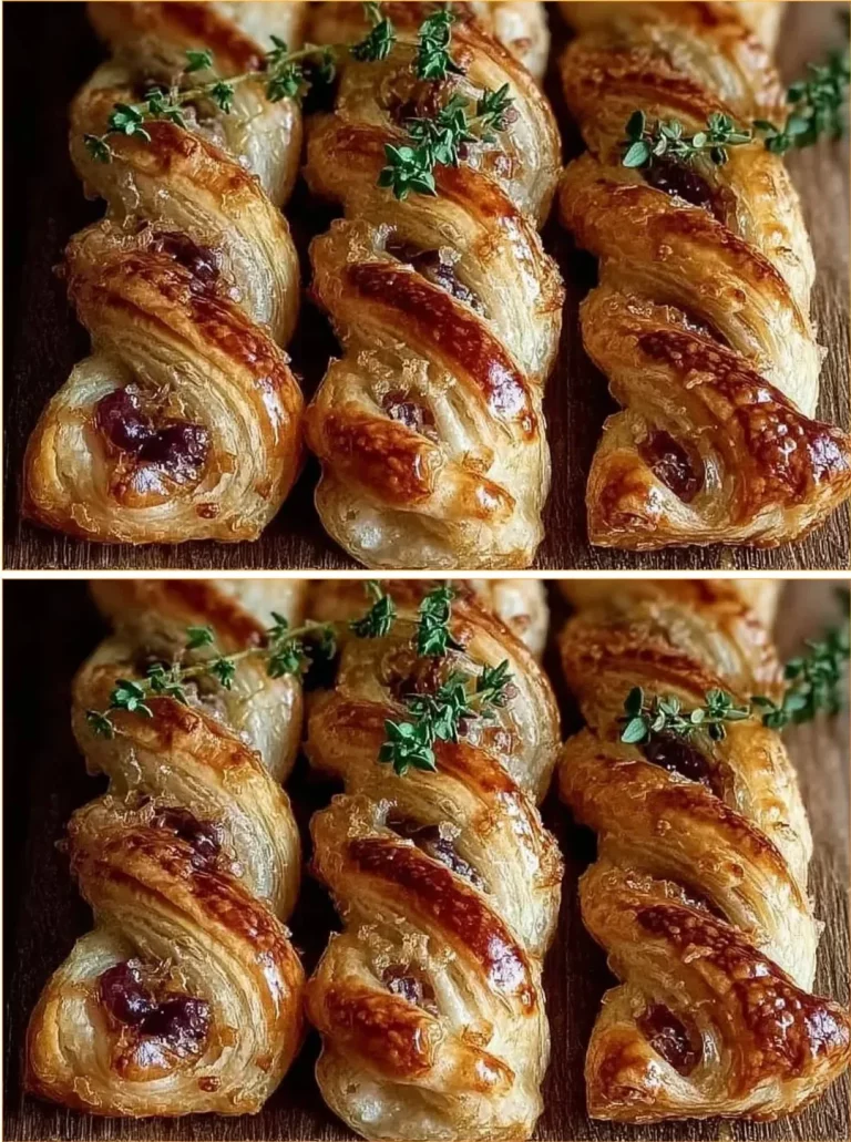 Twist di Puff Pastry con Brie e Mirtilli, delizioso antipasto