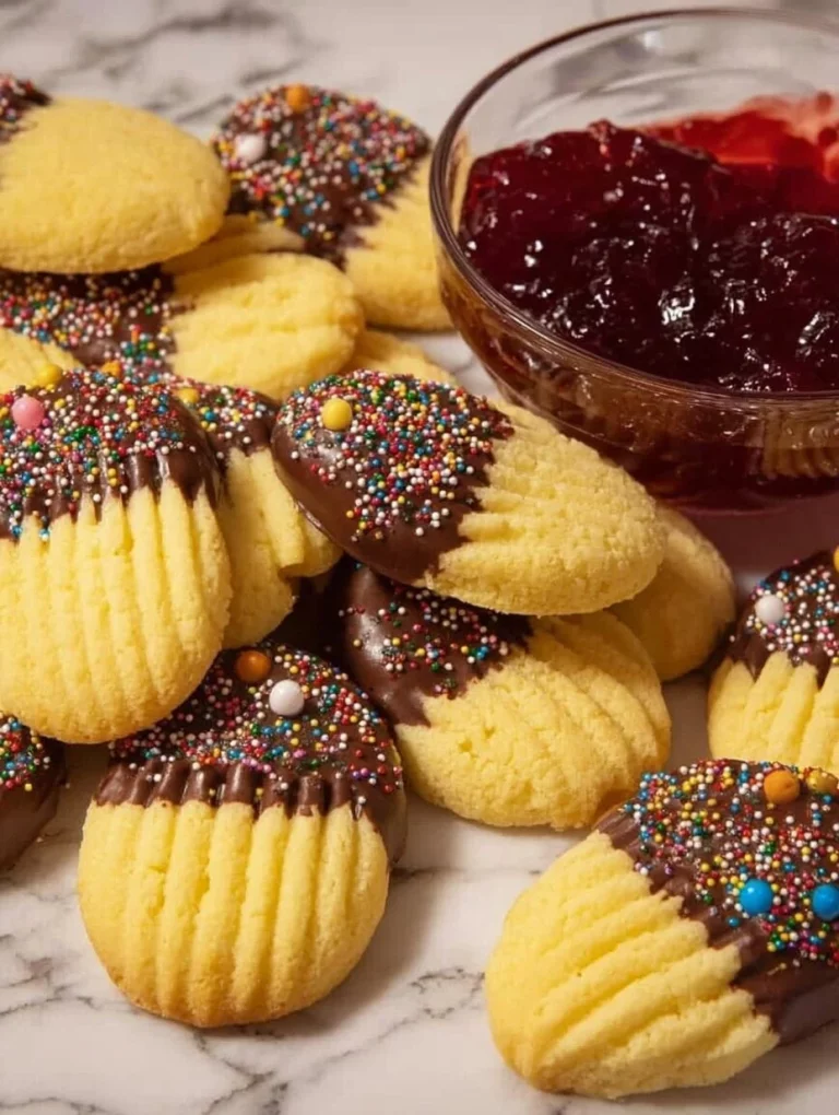 Biscotti italiani al burro freschi e dorati su un piatto.