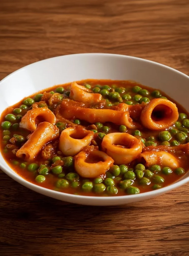 Calamari con piselli, un piatto gustoso e semplice da preparare