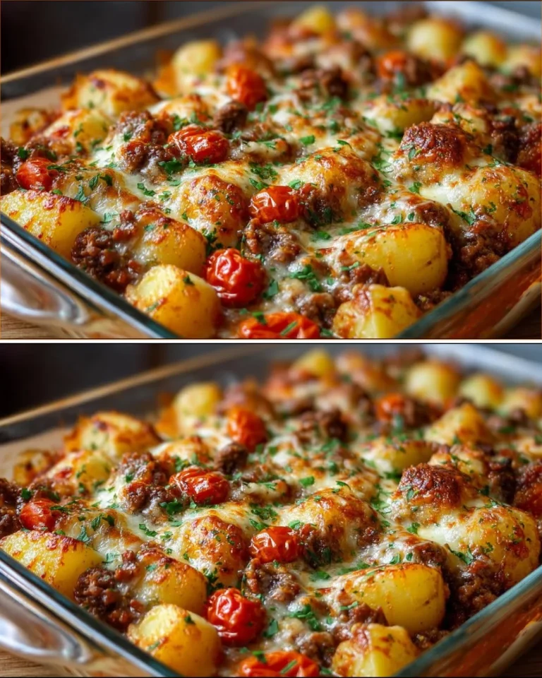 Casseruola di Patate Economica con ingredienti freschi e colorati