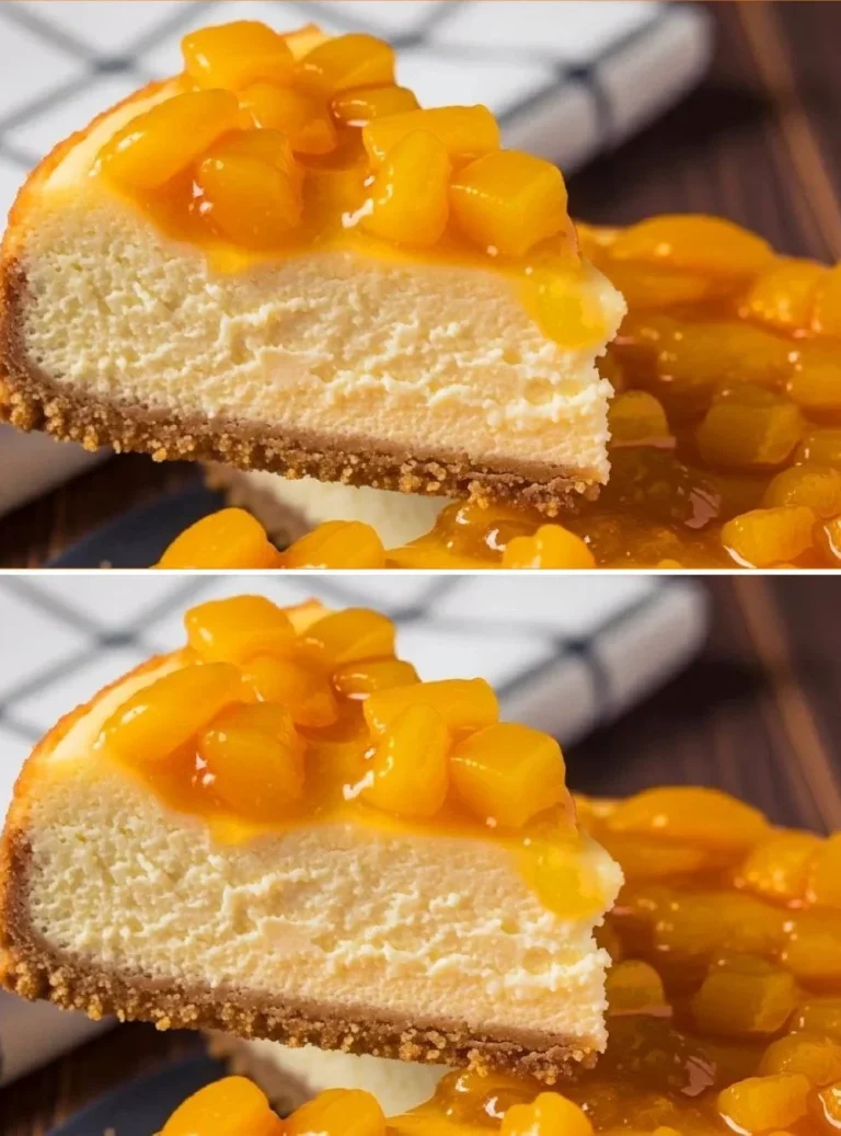 Cheesecake di Pesca con frutta fresca e crema delicata