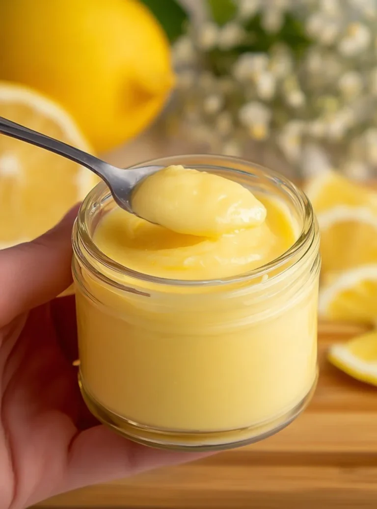 Crema al Limone servita in un bicchiere decorato con fettine di limone