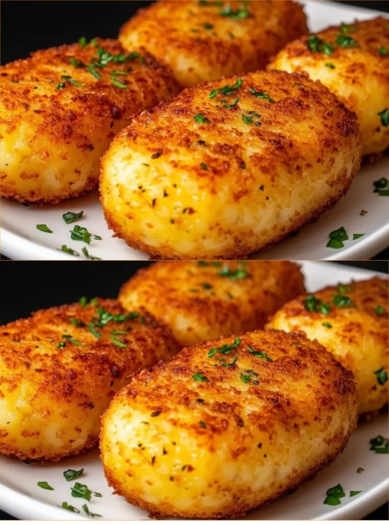 Crocchette di patate e verdure dorate e croccanti servite su un piatto