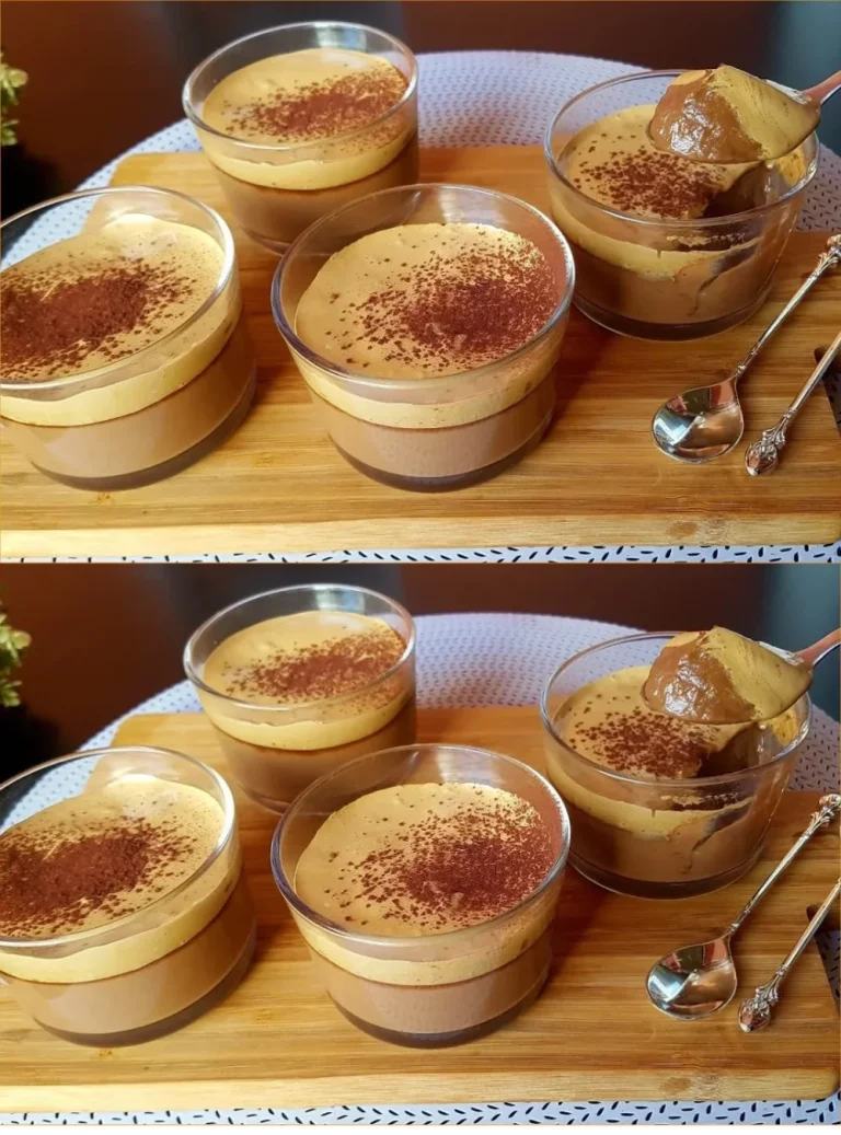 Dessert delizioso al caffè e cioccolato pronto da gustare
