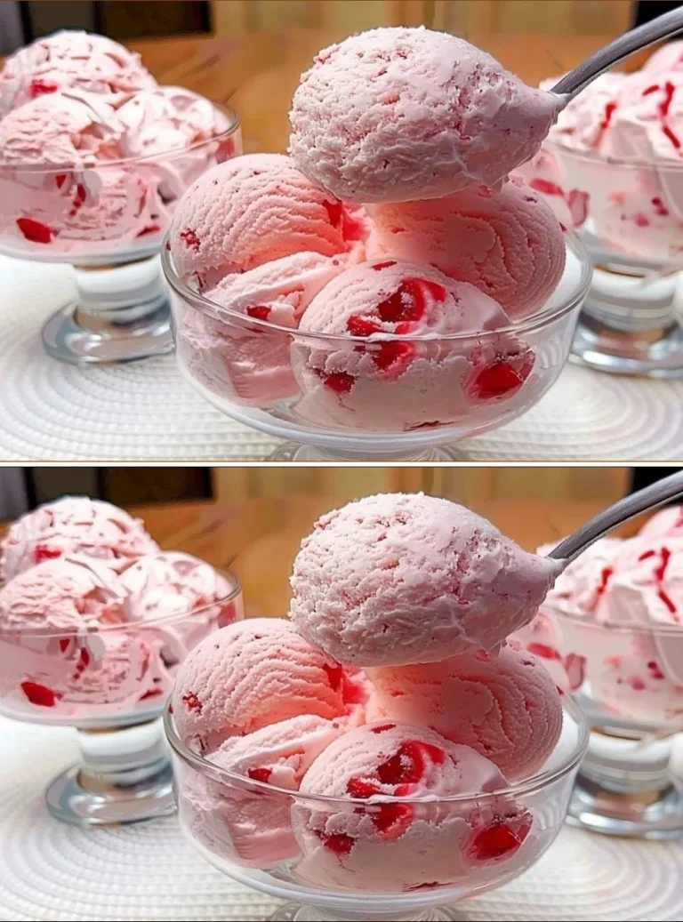 Gelato di Fragola Italiano servito in un cono, fresco e cremoso.
