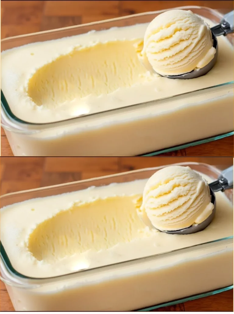 Gelato senza crema servito in una coppa colorata con frutta fresca