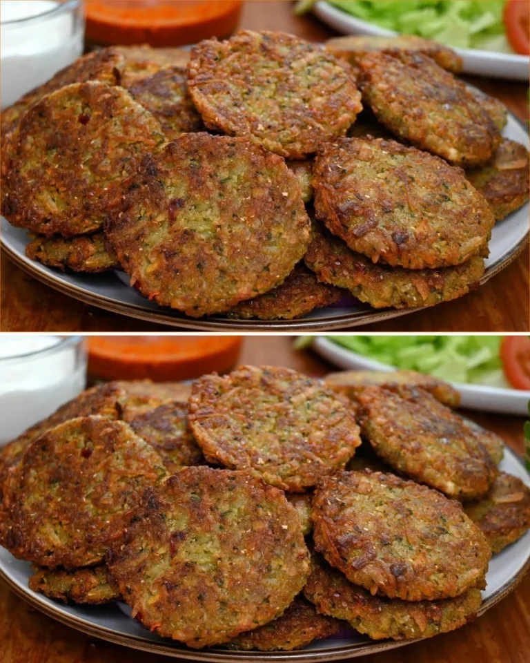 Kofta di lenticchie servita con salsa e contorni freschi.