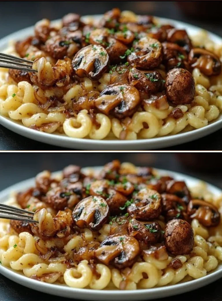 Pasta Cremosa con Funghi in una ciotola appetitosa