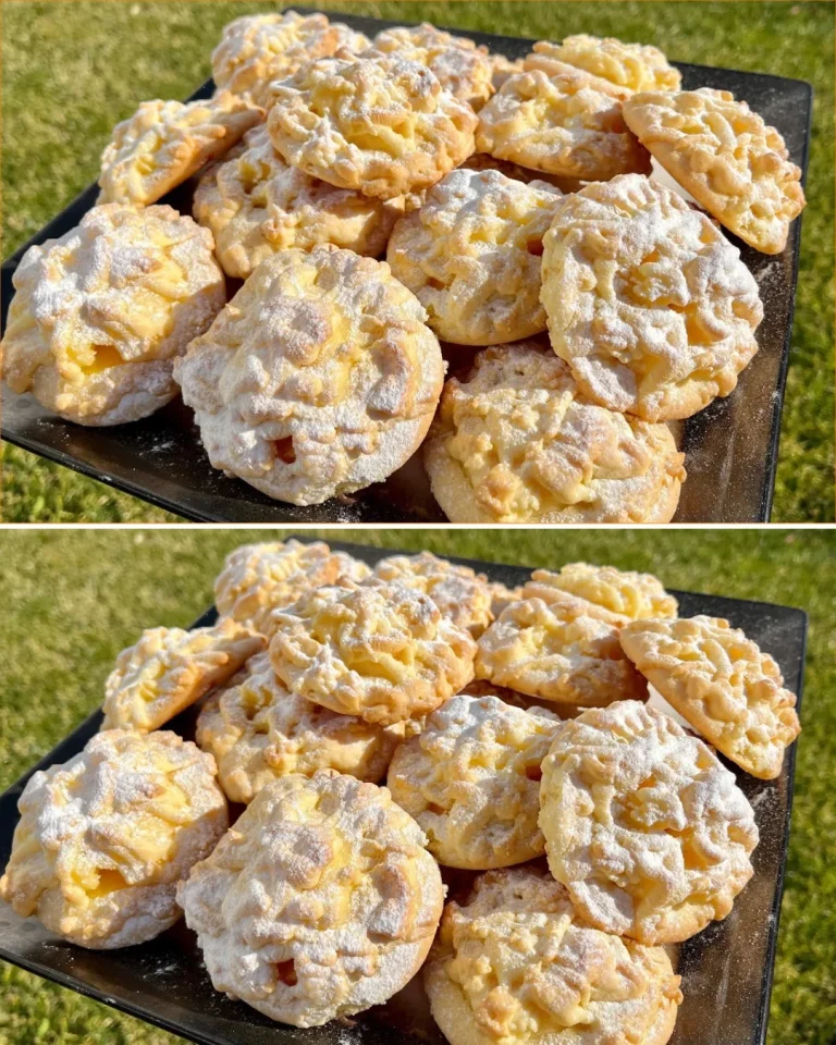 Deliziosi Pasticcini al Limone e Pesca, dolci freschi e invitanti.