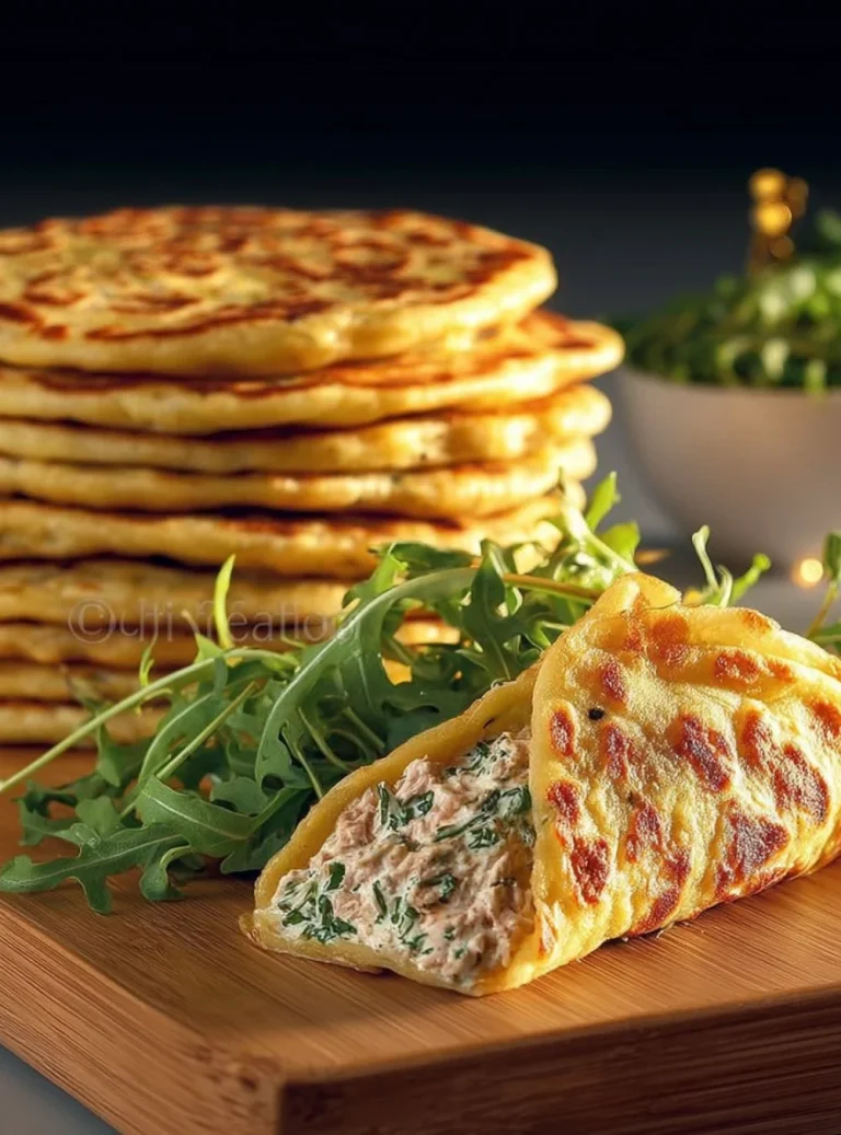 Piadina di Lenticchie con Yogurt Greco servita su un piatto