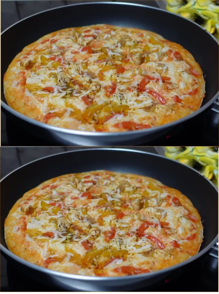 Pizza senza forno con ingredienti freschi e facili da preparare