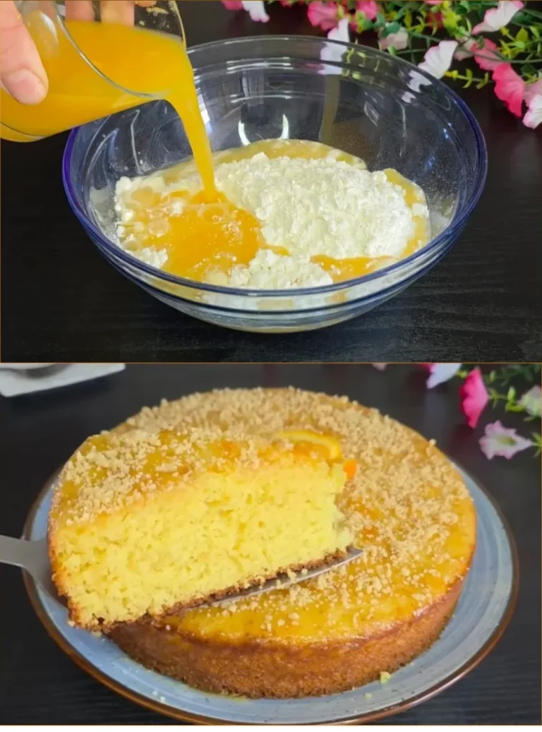 Fetta di Torta all'Arancia su un piatto bianco decorato con arance fresche