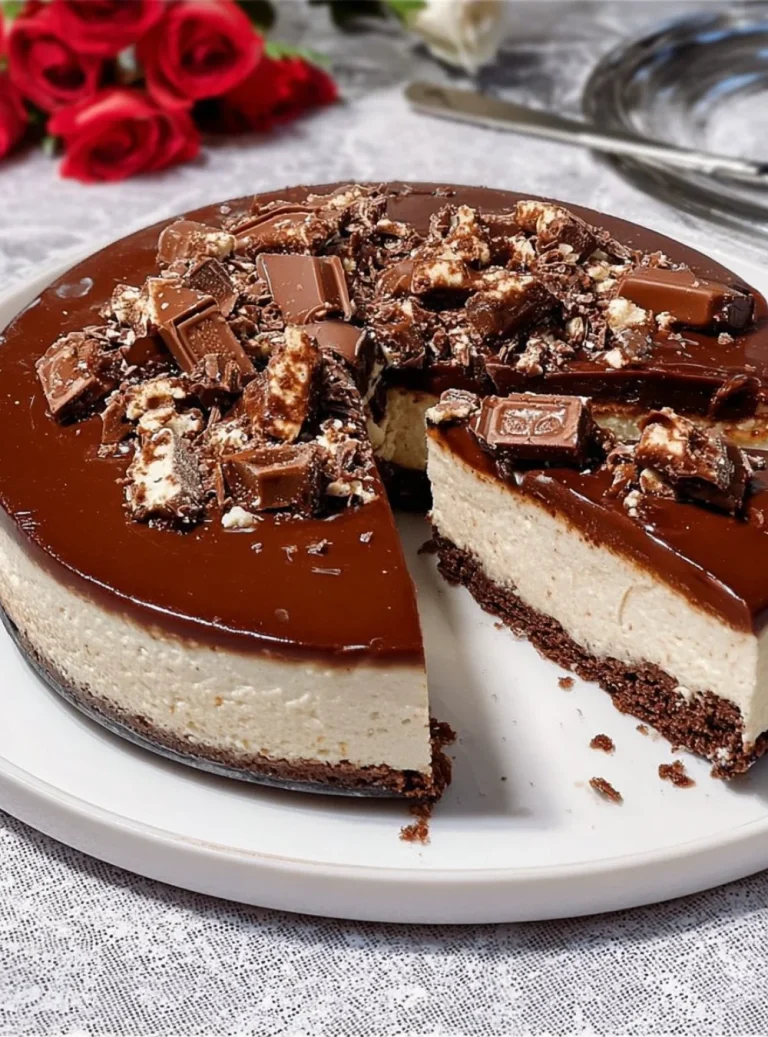 Torta di cioccolato fredda senza cottura su piatto decorato