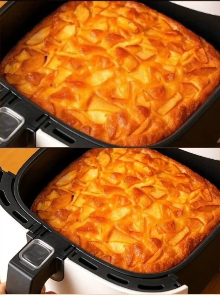 Torta di Mele Giapponese cotta in friggitrice ad aria con fette di mela