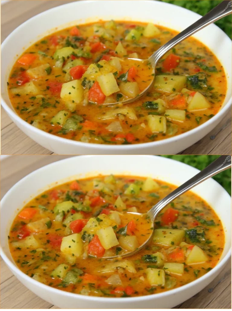 Deliziosa zuppa brucia grassi ricca di ingredienti naturali per la perdita di peso