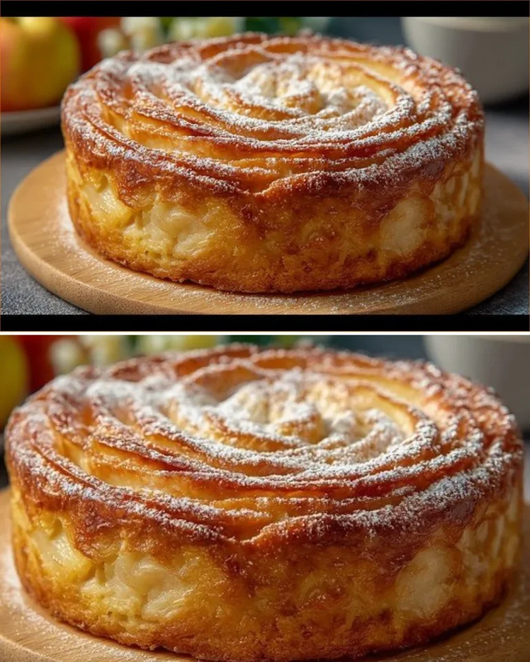 Fetta di Apfelkuchen su un piatto decorato con cannella e mele
