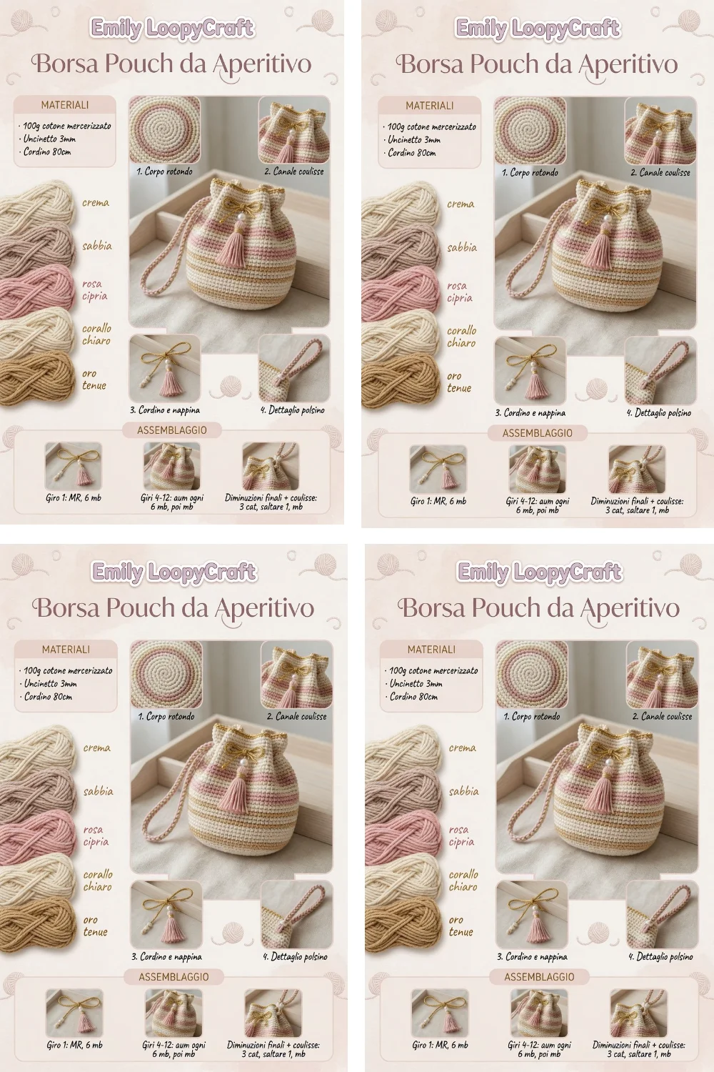 Borsa Pouch da Aperitivo all’Uncinetto: tutorial passo-passo per realizzarla