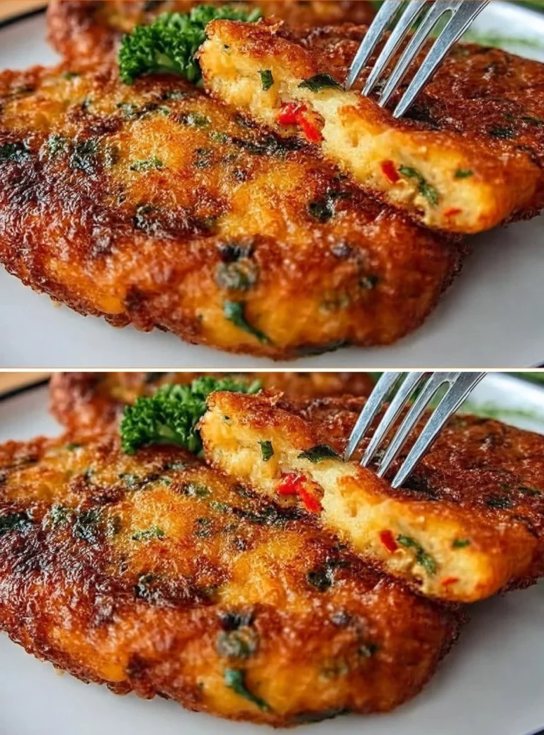Cotoletta di patate croccante servita con contorni freschi