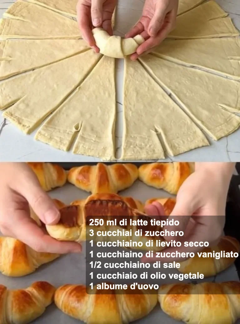 Deliziosi croissant freschi appena sfornati, facili da preparare a casa.