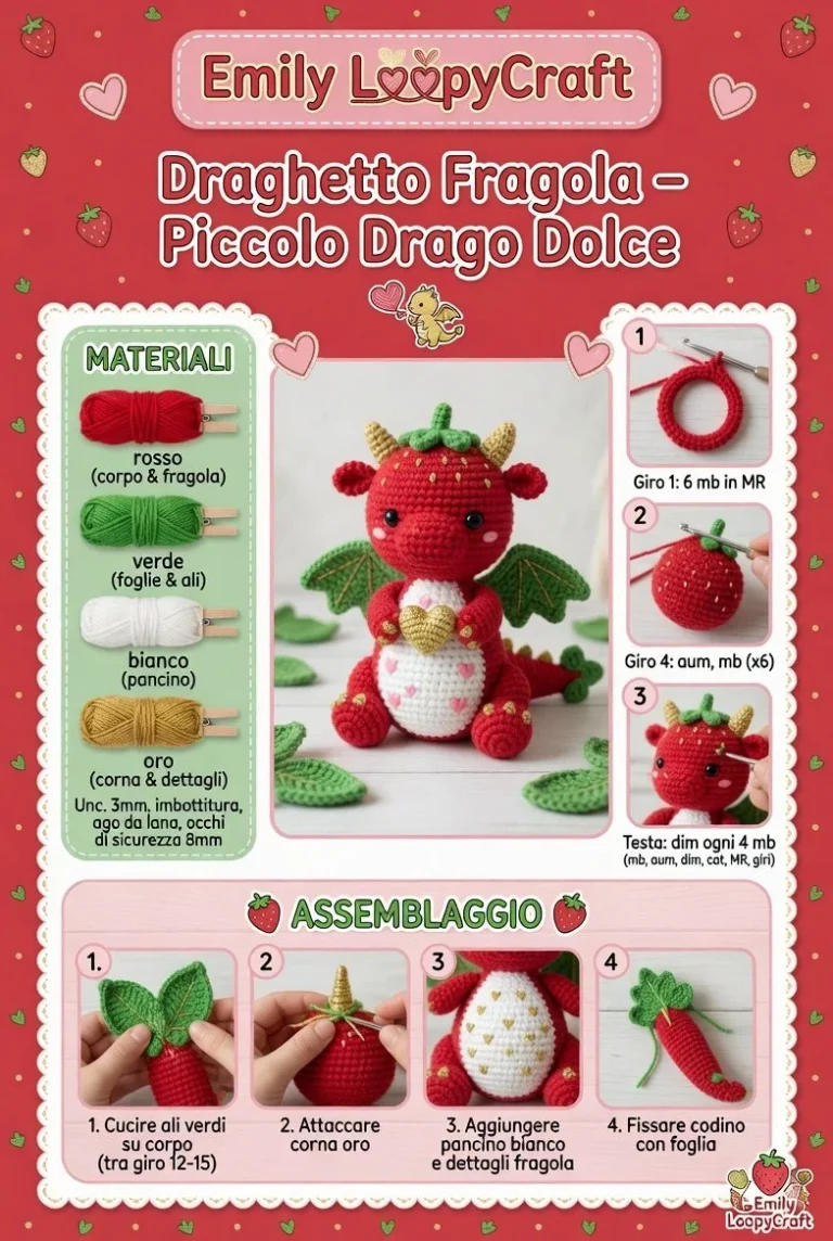 Immagine di Draghetto Fragola, Piccolo Drago Dolce per feste