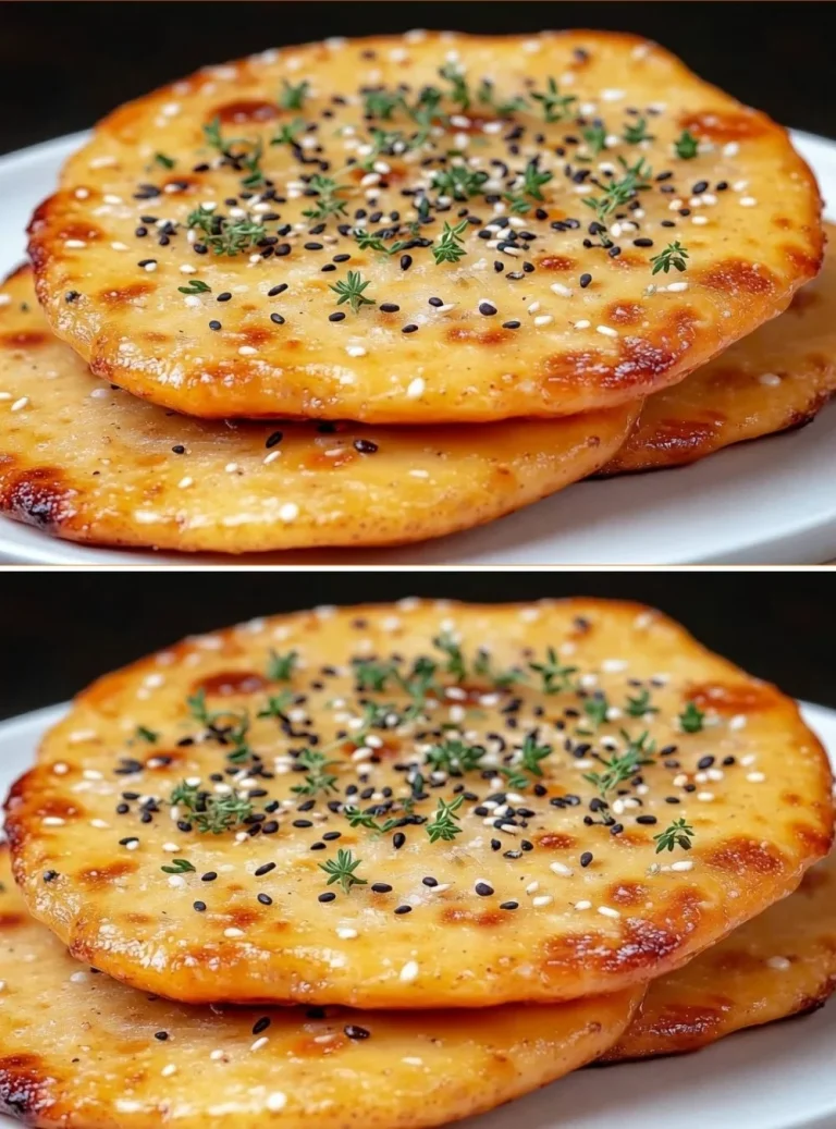 Flatbread al formaggio ripieno di tonno su un piatto decorato