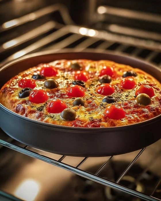 Focaccia appena sfornata con erbe aromatiche e olio d'oliva