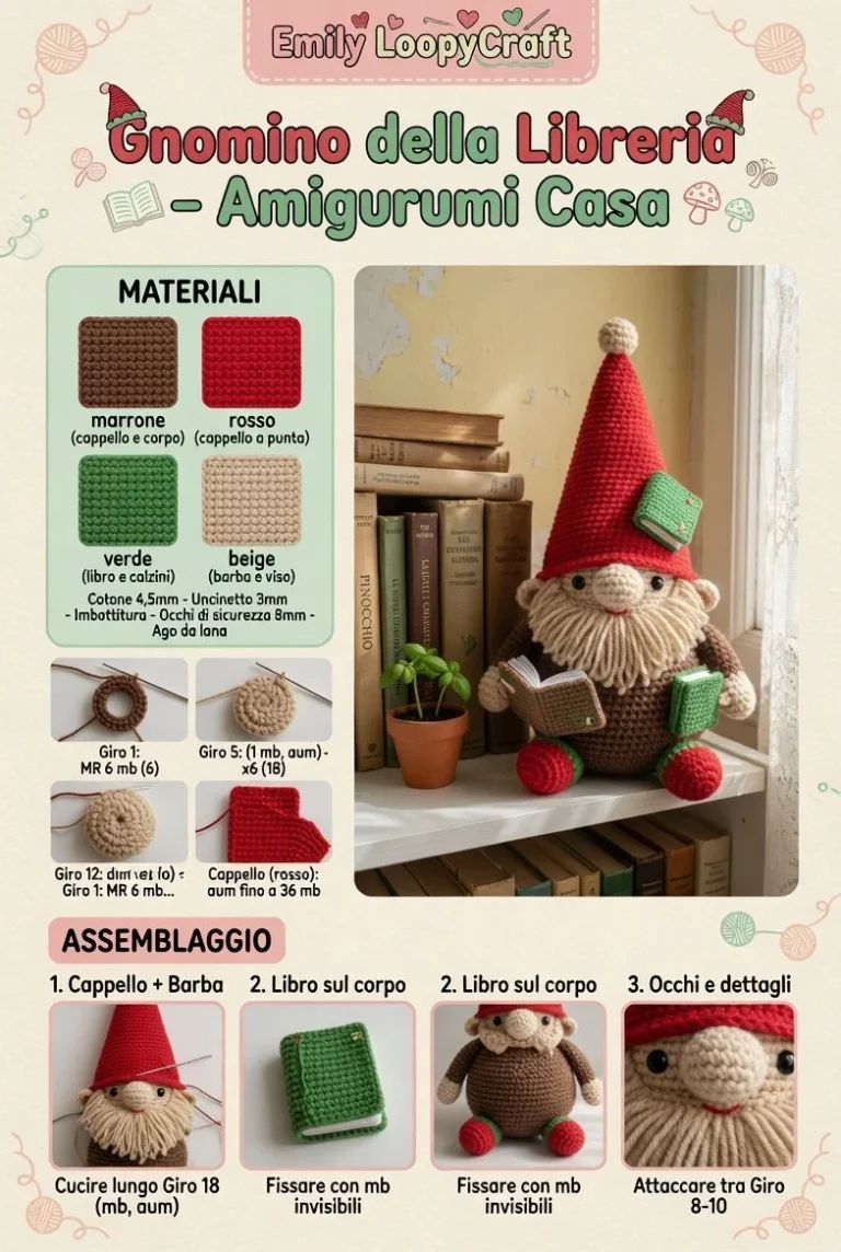 Gnomino del Giardino amigurumi dei Mystic Outlands